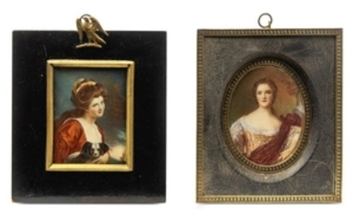 Two Continental Portrait Miniatures LATE 19TH