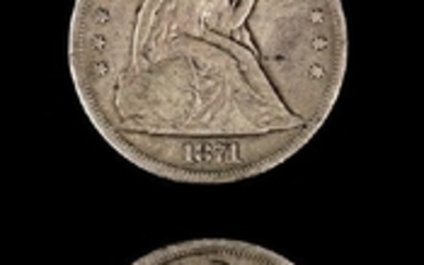 Two United States Seated Liberty $1 Coins comprising