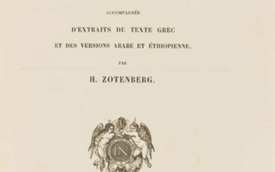 Zotenberg (H.) Notice sur le Livre de Barlaam et Joasaph, Paris, 1886.
