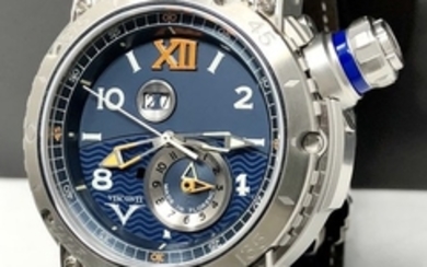 Visconti - Automatic Grand Cruise GMT Inox Blue Leather - W110-00-143-1411 - Men - NEW