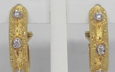 18 kt. Yellow gold - Earrings - 0.33 ct Diamond