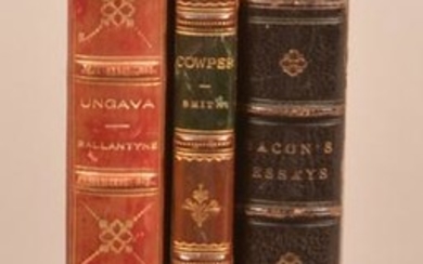 3 Books Leather Prize Bindings 19th c