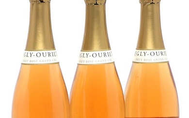 3 bts. Champagne Brut Rose Grand Cru, Egly-Ouriet A (hf/in).
