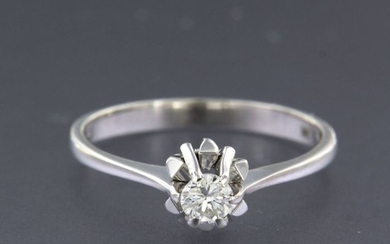 18 kt. White gold - Ring - 0.20 ct Diamond