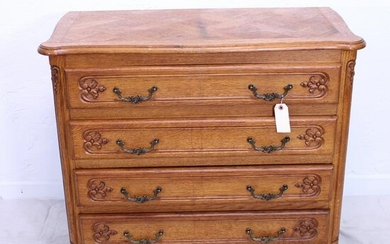 4 Drawer Country French Parquet Top Chest