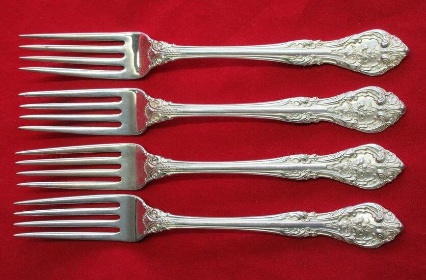 4 King Edward sterling silver forks