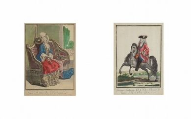 4 engravings, Robert Bonnart, 1652-1733, courtly costumes, a....