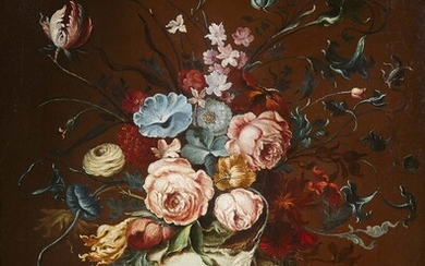German School 18th century - Still Life with Flowers in a Vase