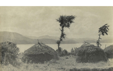 Casimir Zagourski (1883-1944) Rwanda. Village au bord du lac Mollera
