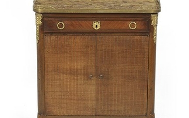 Louis XV/XVI-Style Marble-Top Cabinet