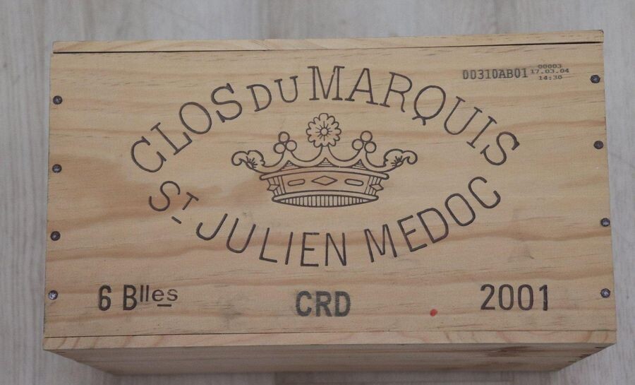6 Blles CLOS DU MARQUIS Saint Julien 2001