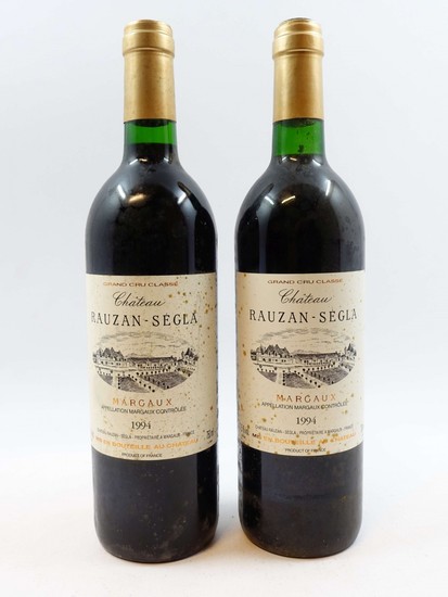 6 bouteilles CHÂTEAU RAUZAN SEGLA 1994 2è GC Margaux (2 base goulot