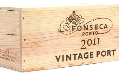 6 bts. Fonseca Vintage Port 2011 A (hf/in). Owc.
