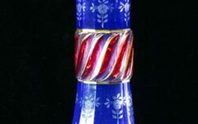A Bohemian glass vase