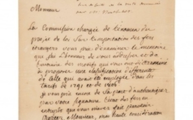 CLAUDE-LOUIS BERTHOLLET (1748-1822) Lettre autographe signée