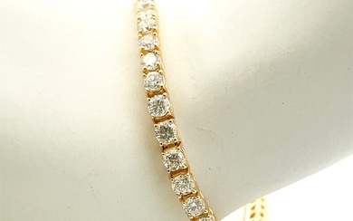 7.30 CRT D VVS1 7.53 GR - Bracelet - 14kt gold - Yellow gold - 7.30ct. Diamond