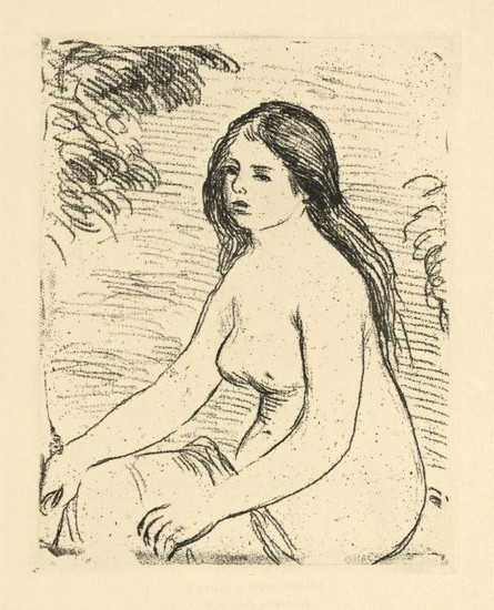 Pierre-Auguste Renoir "Femme nue assise" original