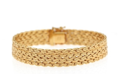 A 14k gold bracelet. W. 1.2 cm. L. 19 cm. Weight app. 36 g.