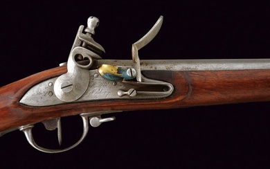 A 1777 MODEL FLINTLOCK GUN WITH BAYONET