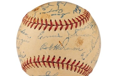 A 1950s Boston Braves Multi Signed Autograph Baseball