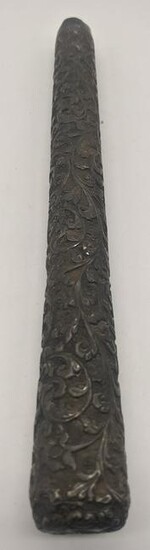 A 19th century silver parasol handle, 184g, 122cm