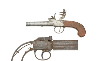 A 54-Bore Flintlock Box-Lock Pocket Pistol Signed Archer, London, Late...