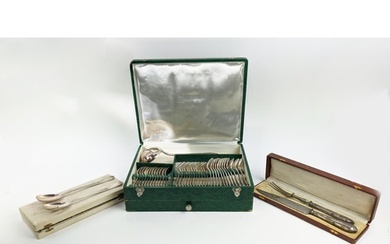 A CANTEEN OF CUTLERY, silver plated, comprising twelve place...