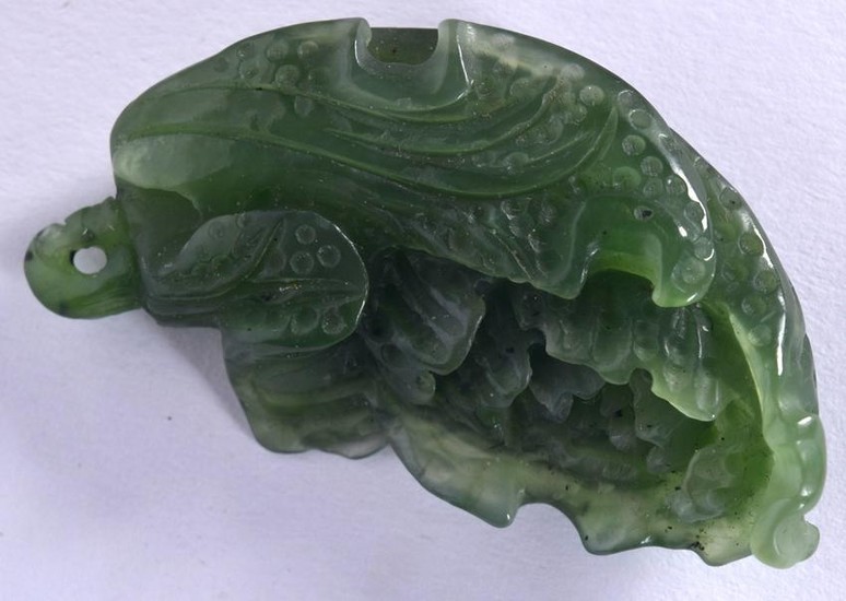 A CHINESE CARVED JADE PENDANT, in the form of a