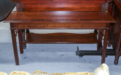 A Chinese Chippendale Style Mahogany Hall Table