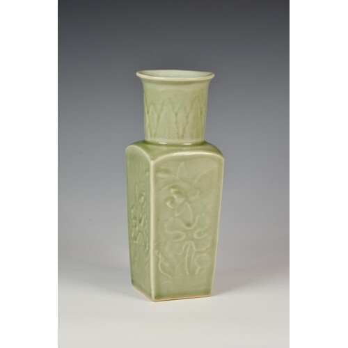 A Chinese celadon glazed porcelain vase, with incised Chengh...