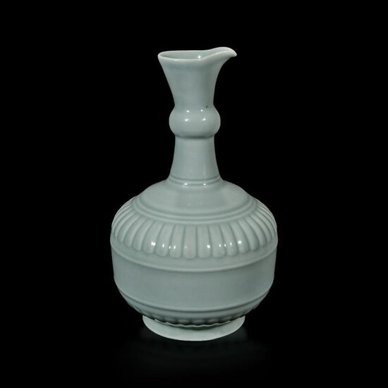 A Chinese "claire de lune" or pale celadon-glazed