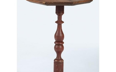 A Cross-Base Painted Wood Candlestand