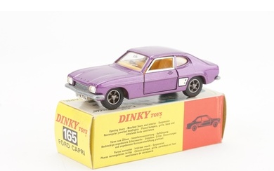 A Dinky No: 165 "Ford Capri" finished in Purple with Yellow ...