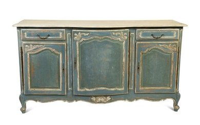 A French Provincial Painted Sideboard Height 41 x width