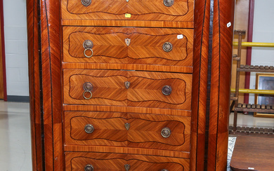 A French Style Kingwood High Chest of Drawers