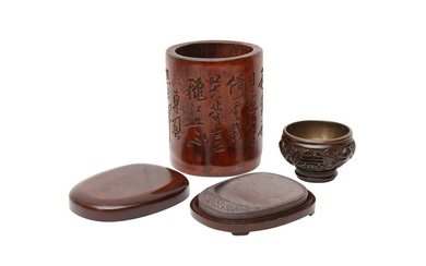 A GROUP OF CHINESE SCHOLAR'S OBJECTS 清 文房之物一組