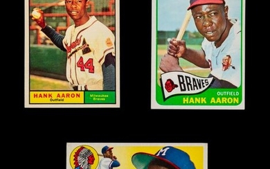 A Group of Three Hank Aaron 1950s and 1960s Topps