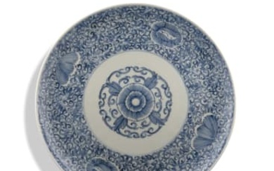A Japanese blue and white Arita dish, late 19th/early 20th century