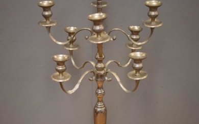 A LARGE EIGHT BRANCH FREE STANDING CANDELABRA