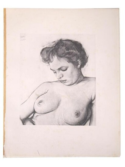 A LEON BAKST RUSSIAN LITHOGRAPH STUDY OF A NUDE