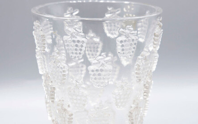 A Lalique Etched Glass Vase, Mid 20th Century