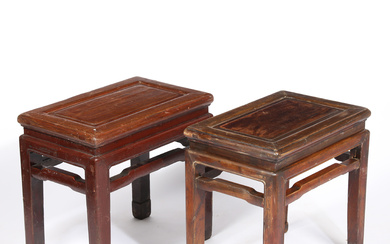 A PAIR OF 20TH CENTURY CHINESE HARDWOOD A TABLES.