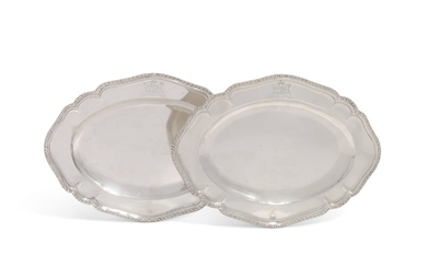 A PAIR OF GEORGE III SILVER SMALL MEAT-DISHES, MARK OF PATRICK ROBERTSON, EDINBURGH, 1773