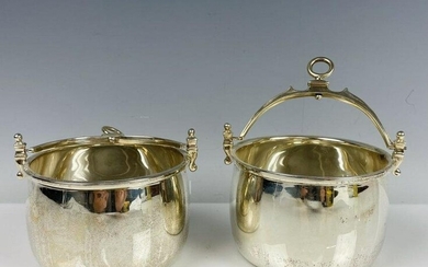 A PAIR OF SIGNED TANNE MEXICAN SILVER BOWLS