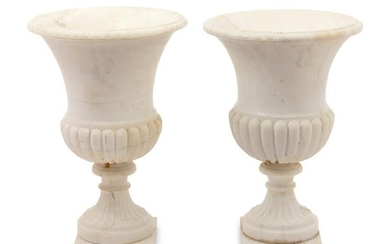 A Pair of Marble Urns