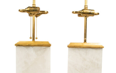 A Pair of Onyx Base Table Lamps by Visual Comfort