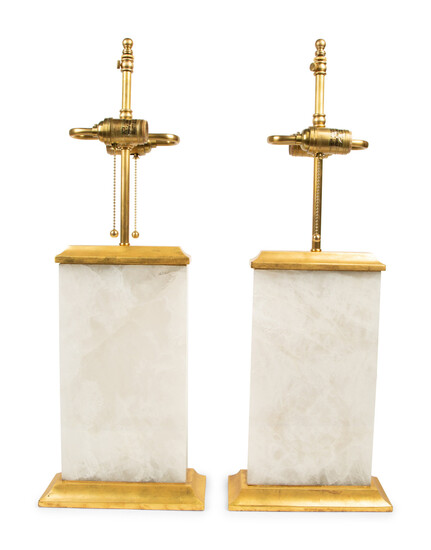 A Pair of Onyx Base Table Lamps by Visual Comfort