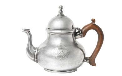 A Queen Anne Silver Teapot by William Gamble, London, 1712