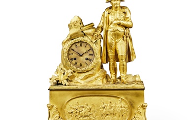 A Restauration Gilt Bronze Napoleonic Mantel Clock, Circa 1815-20