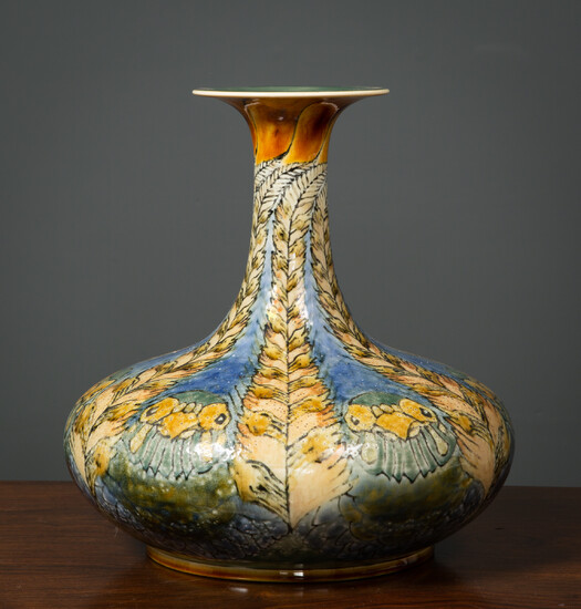 A Royal Doulton stoneware wide-based amphora vase